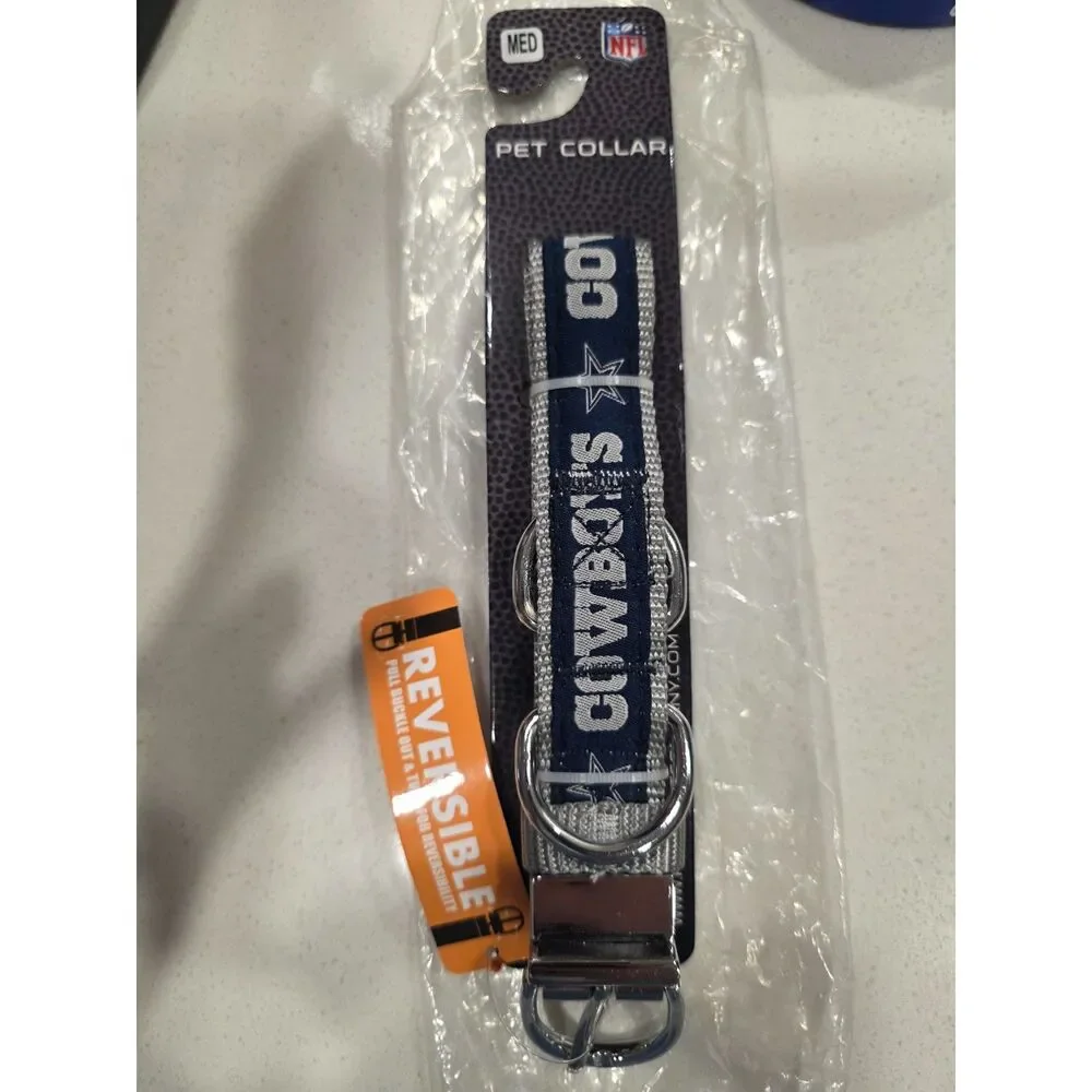 NFL Pet Collar Heavy Duty Durable & Adjustable Dog Collar MEDIUM